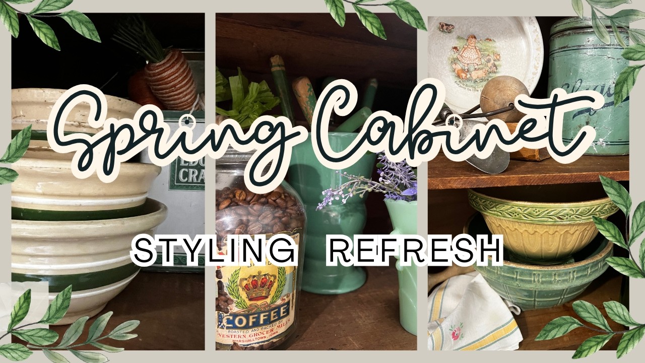 Весеннее обновление оформления кухонных шкафов с использованием винтажных и подержанных вещей. HD...