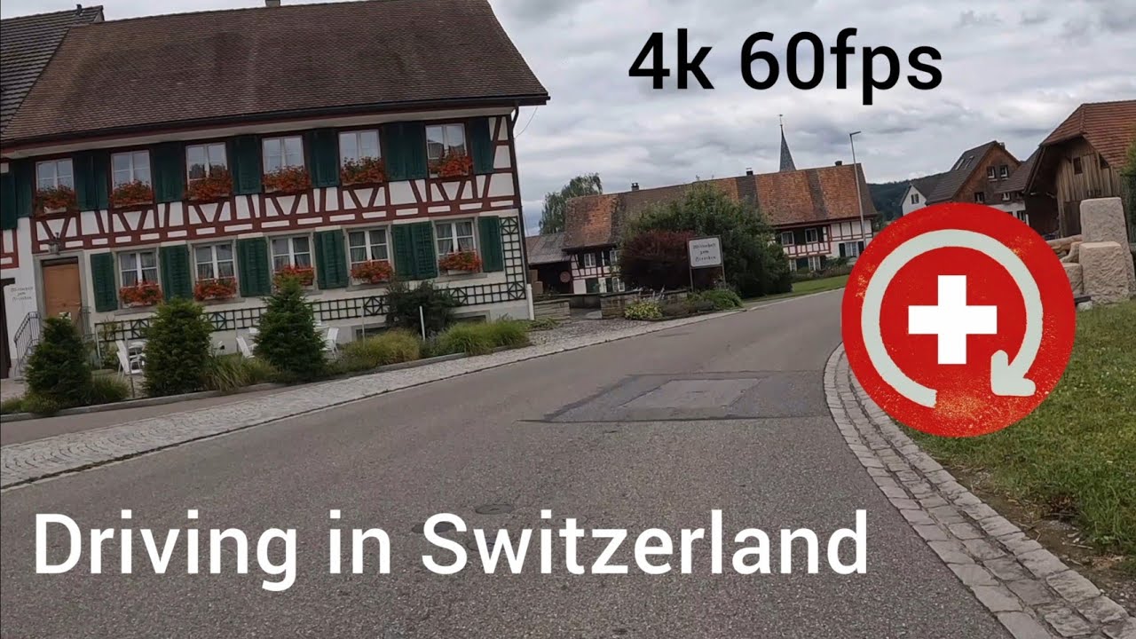 Driving in Switzerland 4k 60fps Aadorf - Stein am Rhein | SwissTime