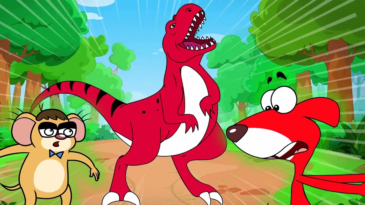 Страшный мультфильм динозавров T-Rex Doggy Patrol ManyMore' |Смешные мультипликационные видео