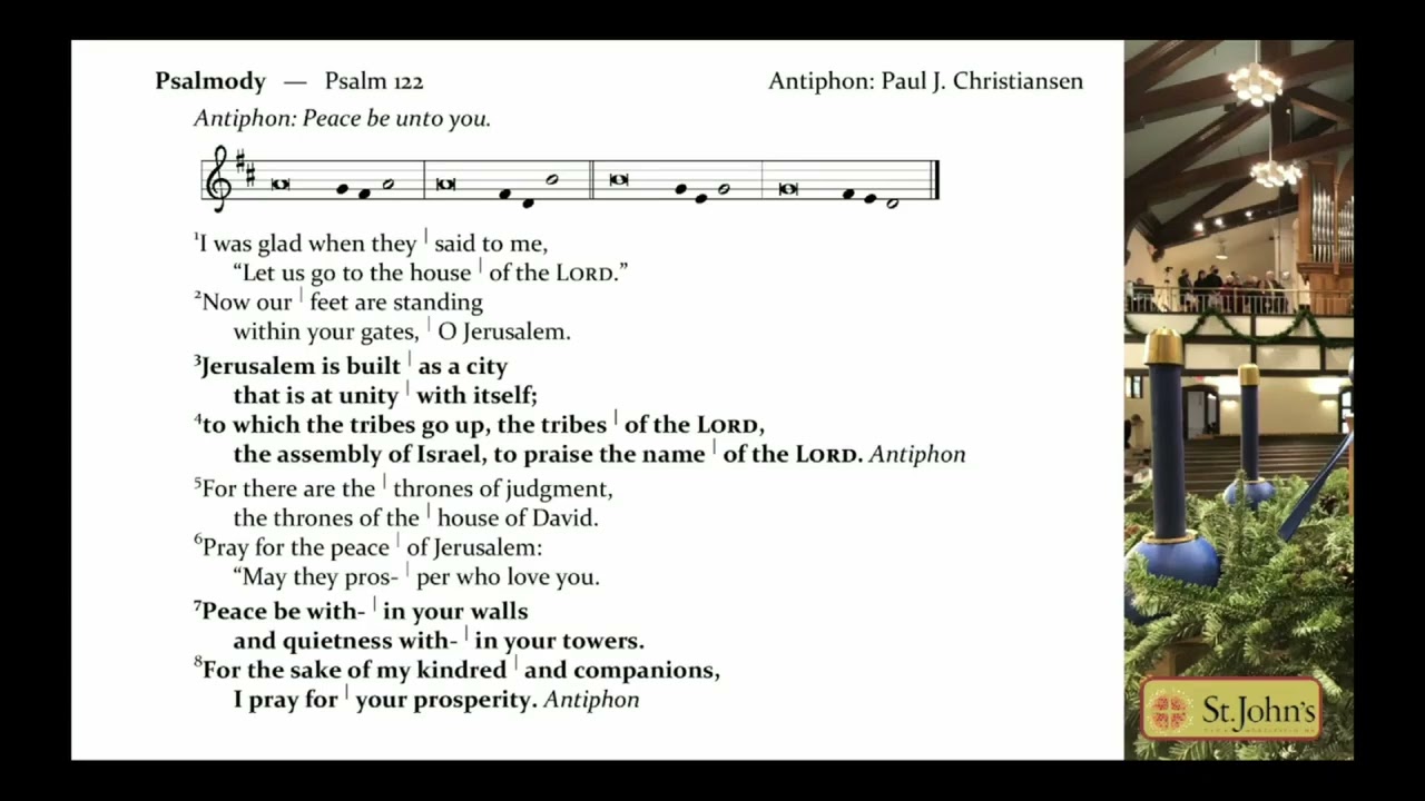 Psalmody   from Psalm 122