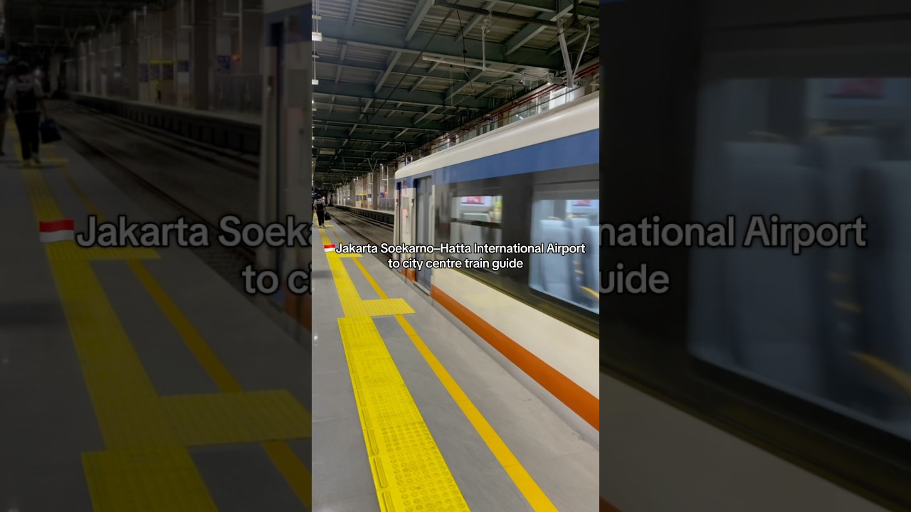 🇮🇩Jakarta Soekarno-Hatta International Airport to city centre train guide #jakarta #indonesia #fyp