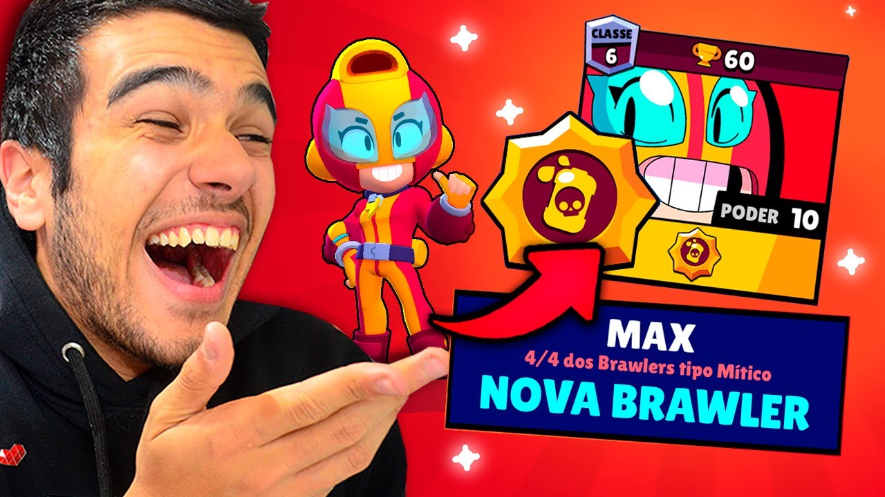 LIBEREI E UPEI A NOVA BRAWLER MAX PRO NÍVEL MÁXIMO NO BRAWL STARS!!