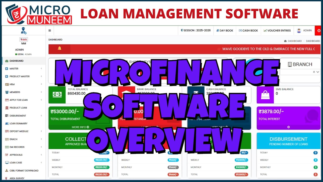 Micromuneem Microfinance Software | Quick Demo of Complete Features