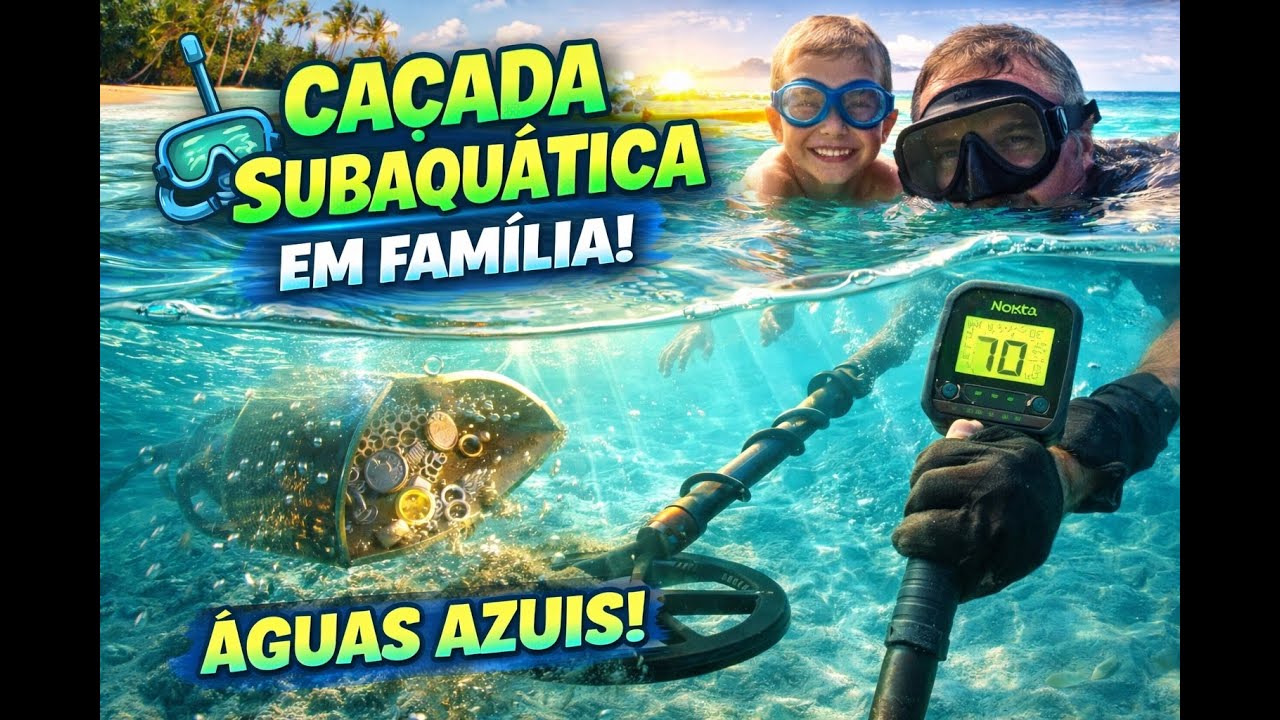 Caçada Subaquática em Família 🌊 Detectorismo no Paraíso com o Nokta Triple Score