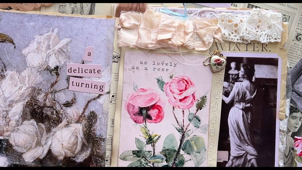 Create Beautiful Journal Pages 🤍 Easy Ways to Add Romance and Softness to Your Junk Journal Pages