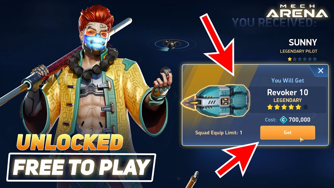 F2P: Unlocked Revoker 10 and get FREE Sunny Pilot | Mech Arena