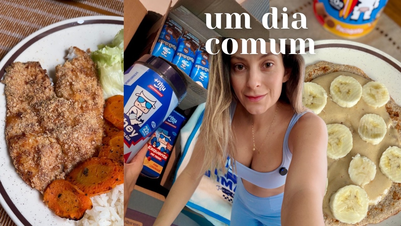 VLOG DO DIA: fiz peixe empanado saudável, tentando dar o meu melhor nos treinos, abrindo recebidos