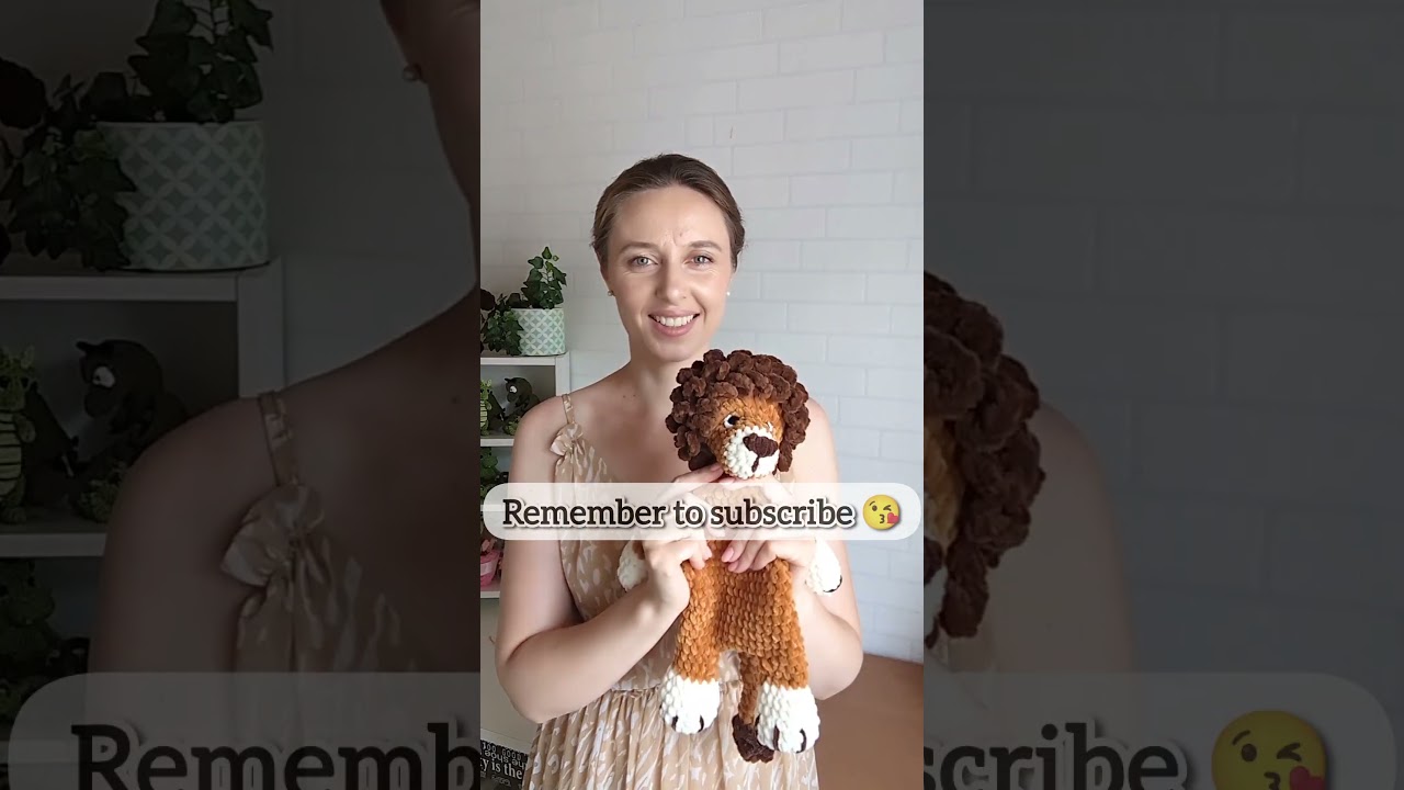 Crochet lion lovey/snuggler FREE tutorial #crochetanimal #crochetbabyblanket #crochetlovey #plushies