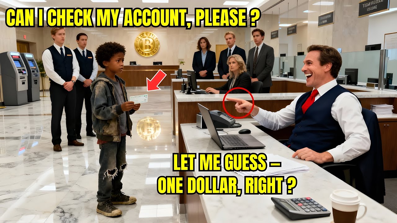 A Black Kid in Worn-Out Shoes Went to the Bank to Check His Account —The Manager Laughed Until He...