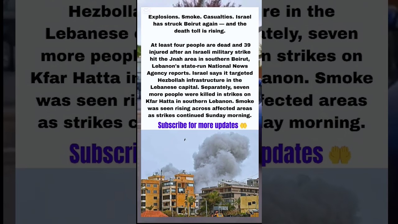 Israel Strikes Beirut Again &mdash; How Far Will This Escalate? 🔴