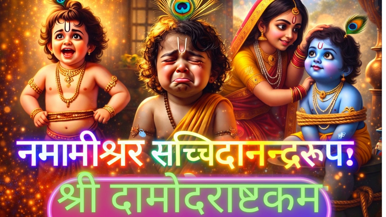 नमामीश्वरं सच्चिदानंदरूपं | Damodar Ashtakam | Hare Krishna Hare Rama Mahamantra |  Bhajan”