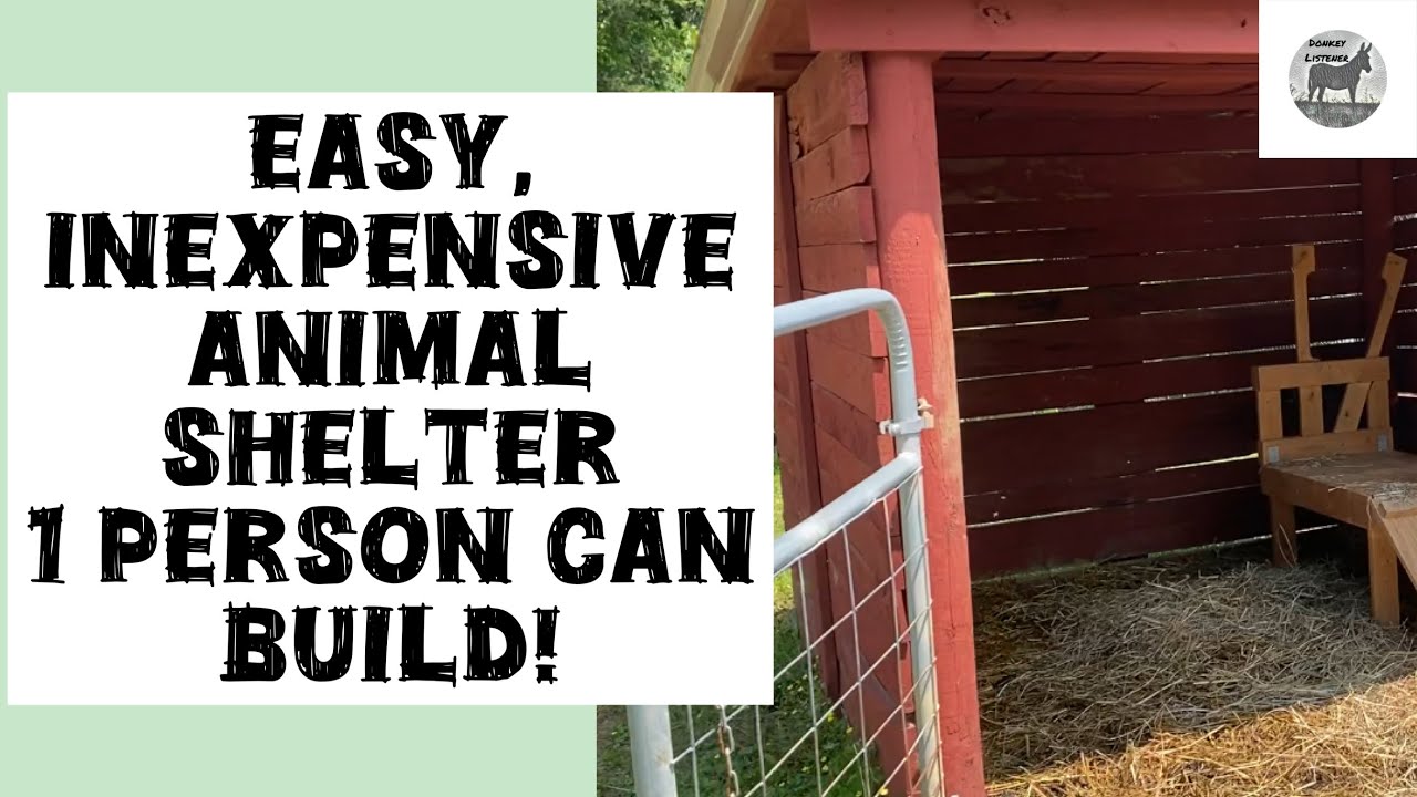Build a Livestock Shed! One person build! Easy & Inexpensive