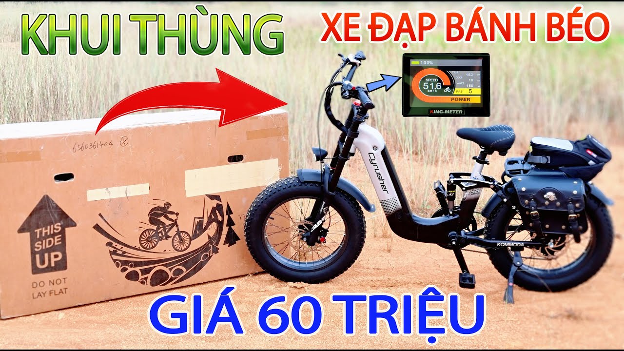 Đập Thùng Xe Đạp Điện Thể Thao Bánh Béo - Giá 60 Triệu Đến Từ MỸ Cyrusher Kommoda 750W