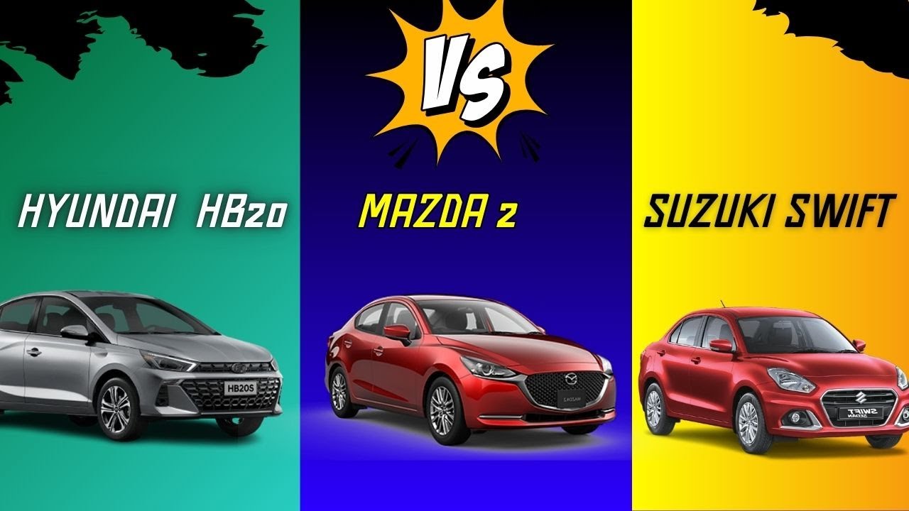 ✅ ¿Cuál es mejor? Mazda 2, Hyundai HB20 y Suzuki Swift [Economía - Espacio - Seguridad] 🔥