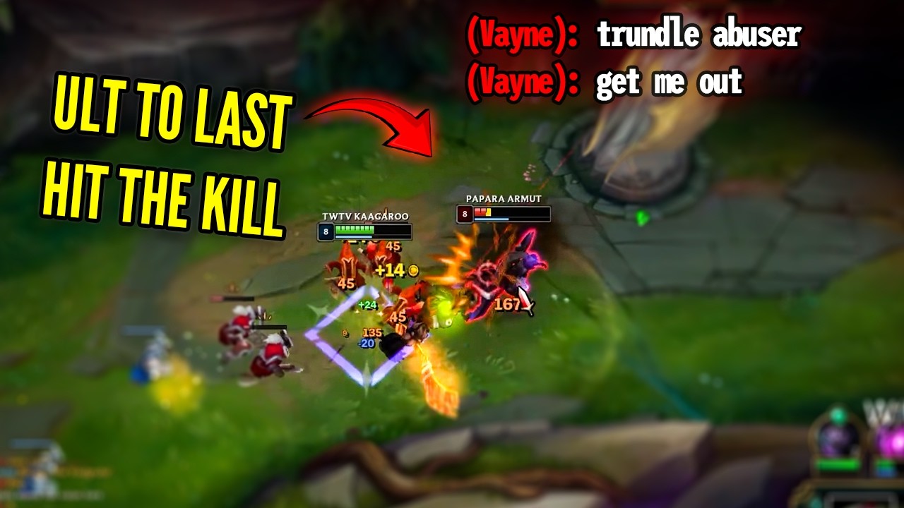DONT MIND ME IM JUST STOMPING A V*NE TOP ABUSER (🤢) - Trundle vs. Vayne