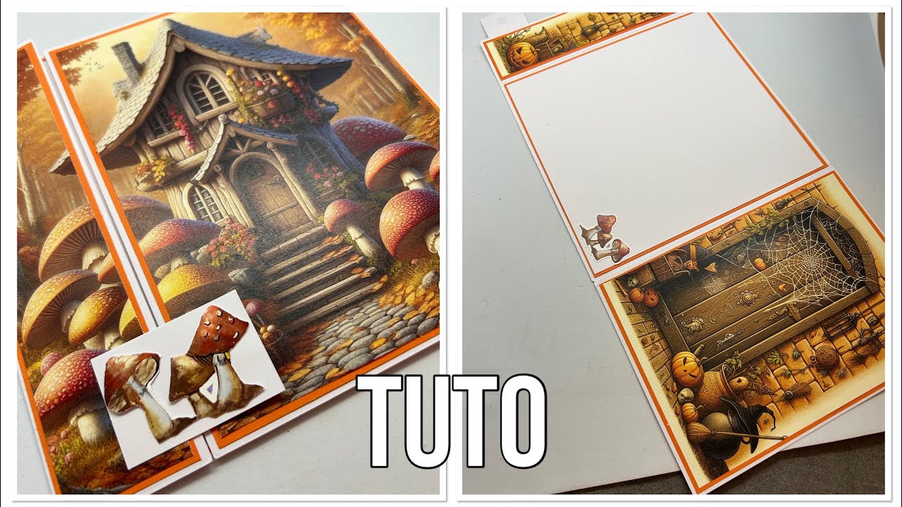 TUTO carte avec papier entier