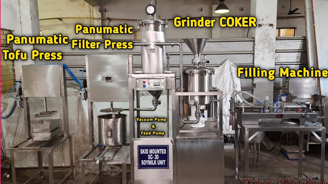 soya milk making machine demo // सोया पनीर मशीन  soyzplant // soya milk plant pristine plant india
