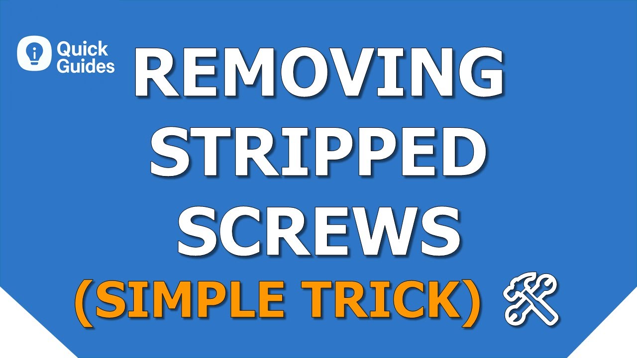 How to Remove a Stripped Screw Fast Simple Trick That Works