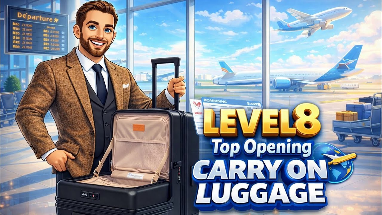 LEVEL8 Adventure Classic Top Opening Carry on Luggage - Expandable, Large Suitcases ⭐️⭐️⭐️⭐️⭐️