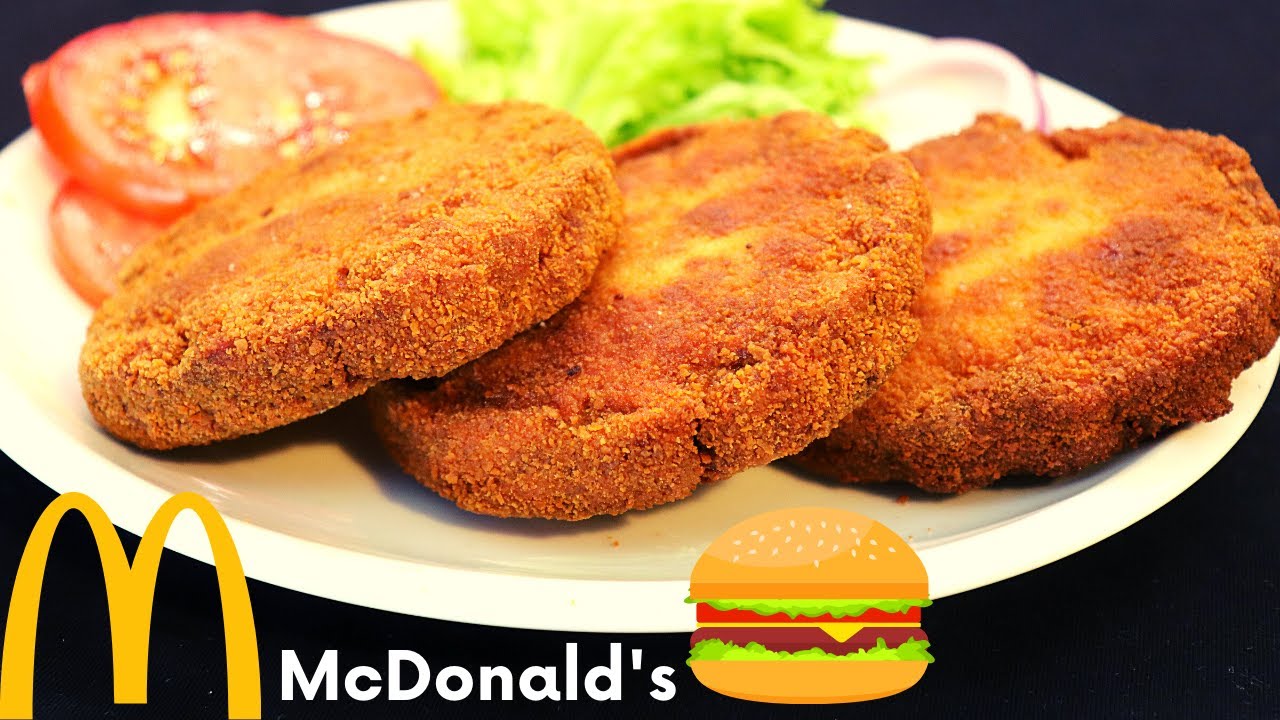 Mcdonalds Style Chicken Burger Patties recipe in Tamil | Chicken Patty recipe for Burger