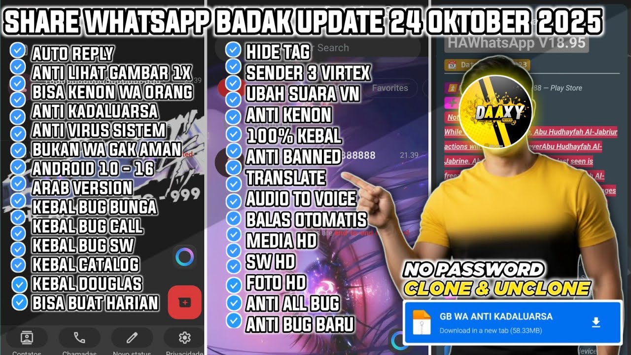 💎[WA BADAK Gratis immune 2025 🔥] clone & Unclone whatsapp Vip Anti Virtex