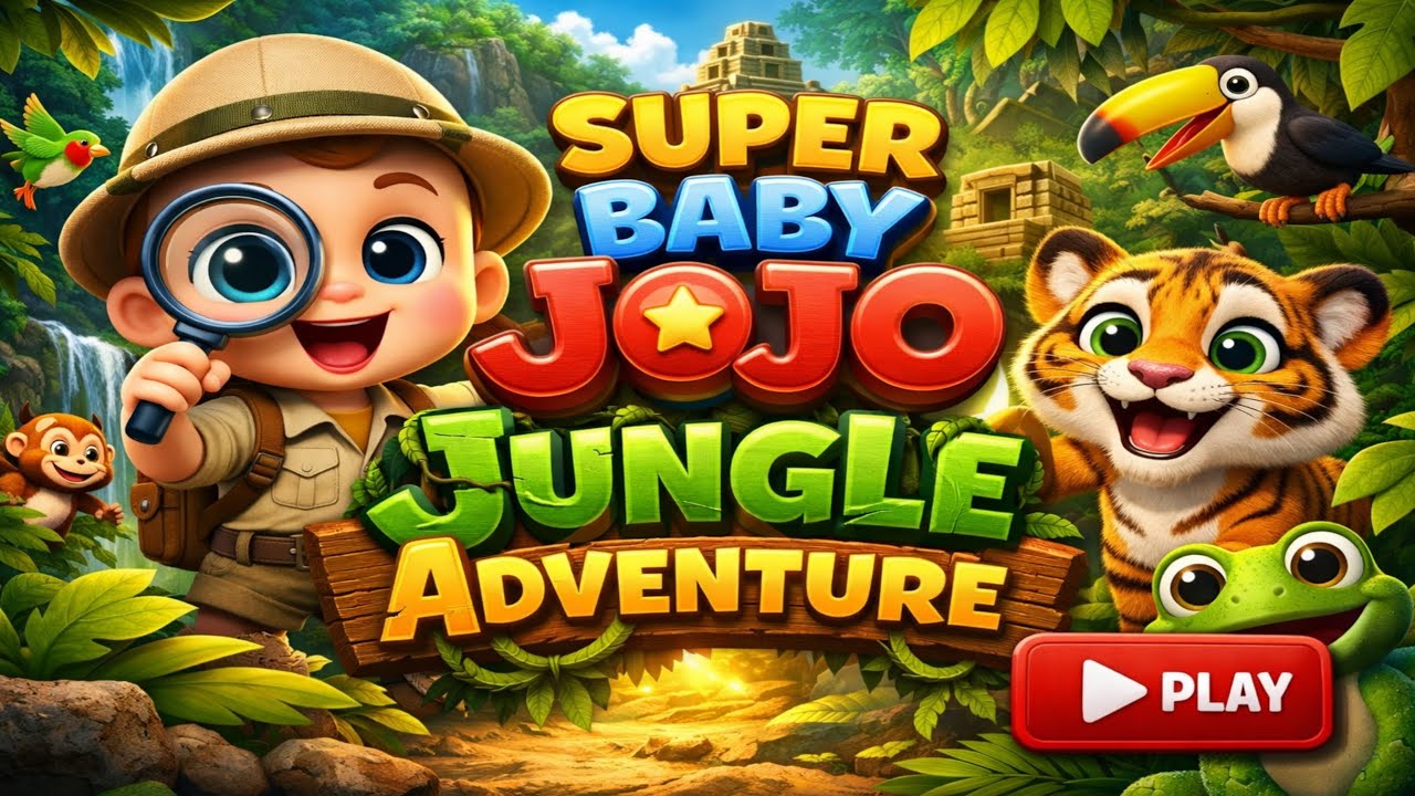 Super Baby JoJo Jungle Adventure 🌴🦁 | Fun Kids Cartoon Song | Baby Learning Video