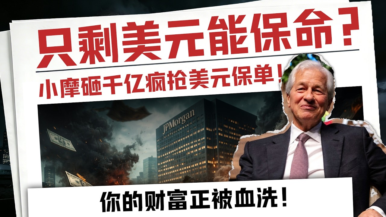 【必看】死盯美元才能保命？摩根大通砸千亿做多美元，底层逻辑看哭散户！中东战火只是障眼法！停滞性通膨引爆全球&ldquo;股债双杀&rdquo;，普通人若不懂这套保命防御，资产恐遭血洗清零！