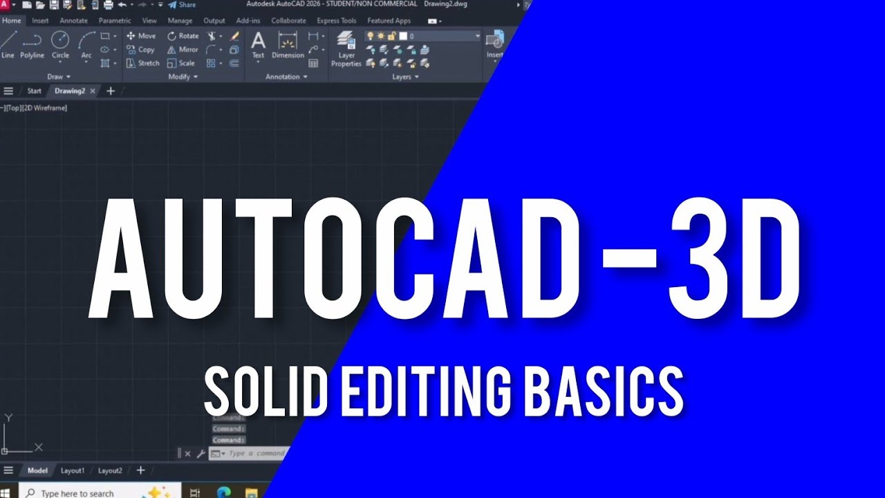 AutoCAD 3D | Solid Editing Basics Explained | Master every Tool Step-by-Step