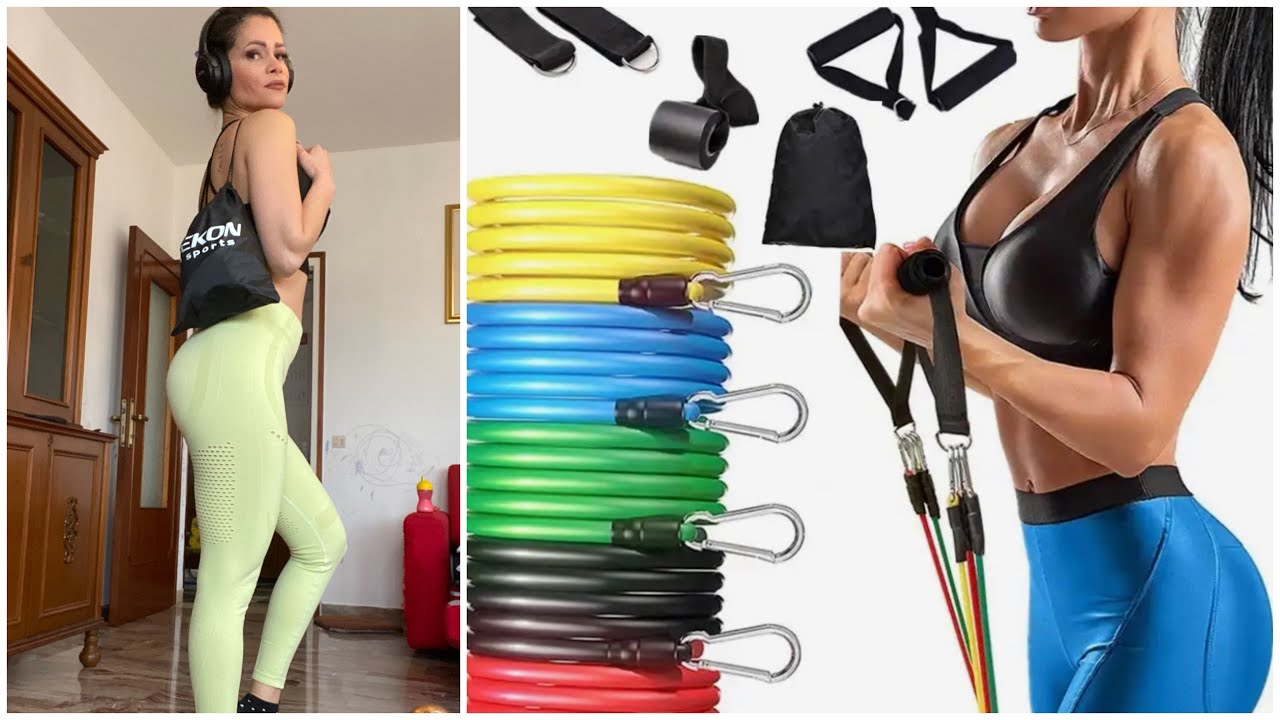 LEVE SUA ACADEMIA DENTRO DE UMA BOLSINHA( 5 exercicios com elasticos )