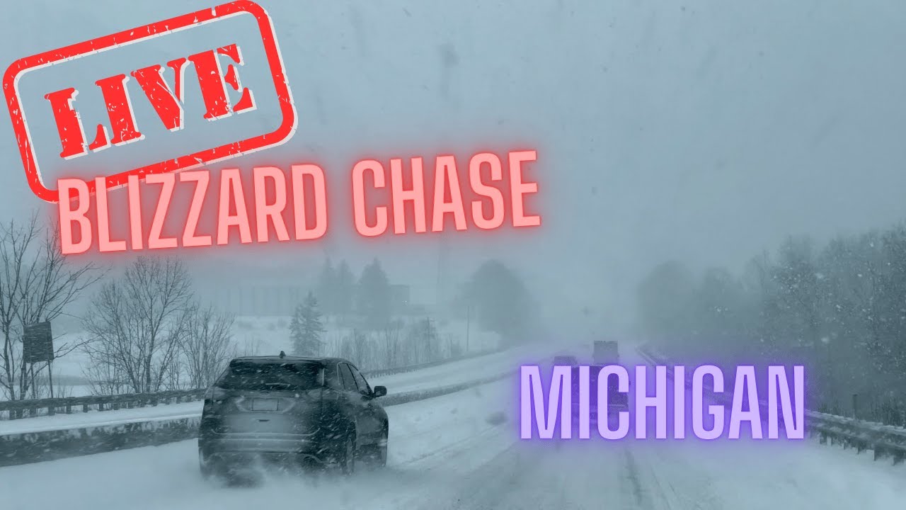 Heavy Snow in Michigan U.P. - BLIZZARD Warning - Live Chase Archive 