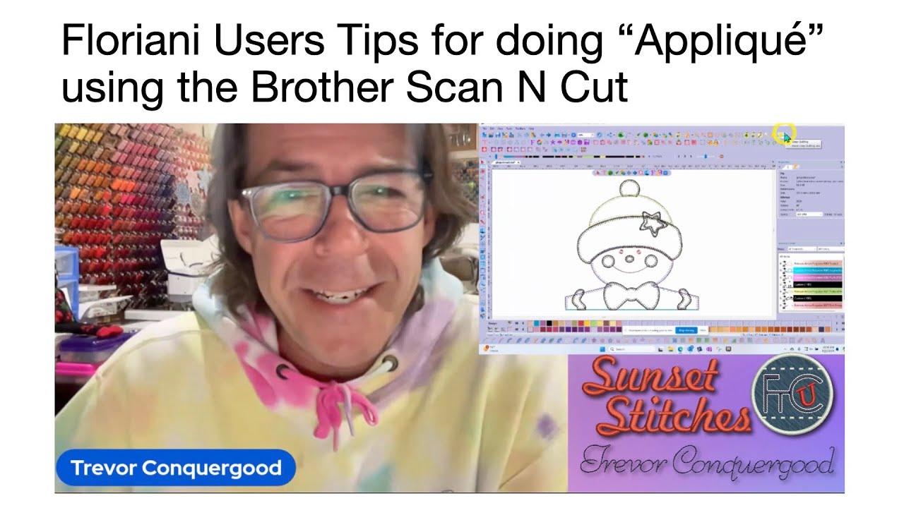 Floriani Users Tips for doing “Appliqué” using the Brother Scan N Cut