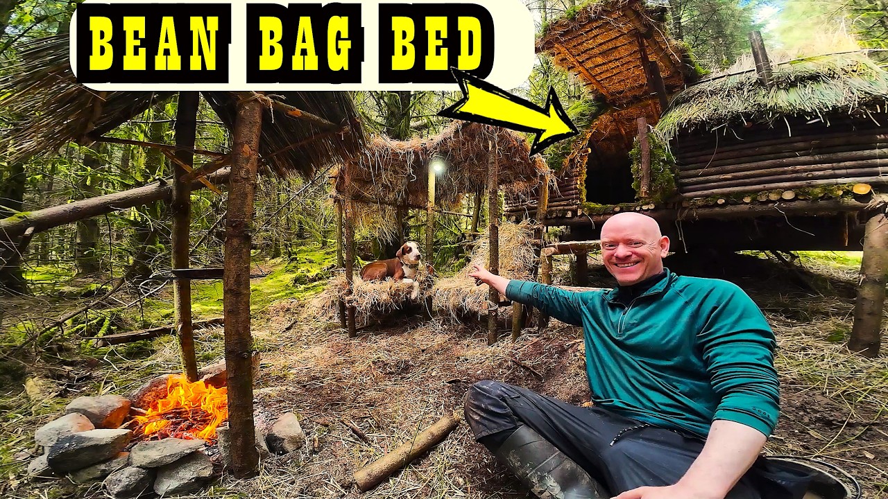 Building a new Shelter at my long term Bushcraft camp- All Natural
