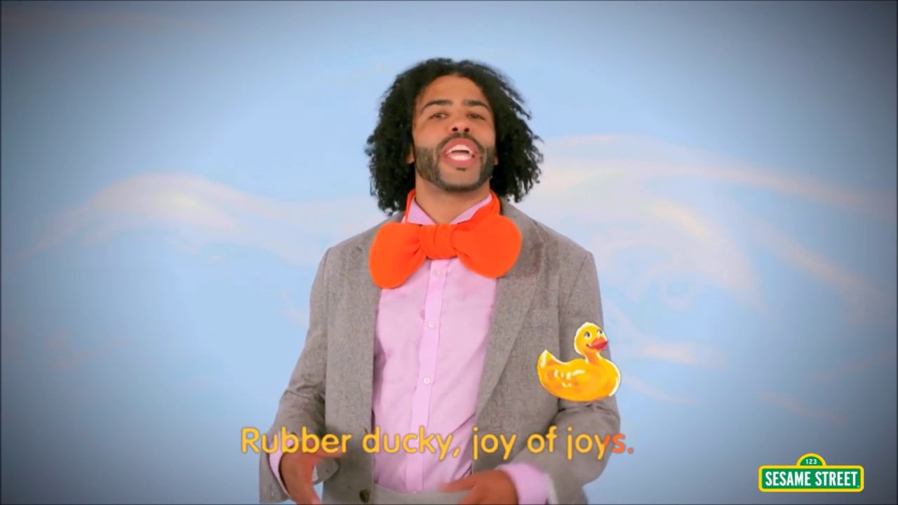 daveed diggs singing rubber duckie but everytime duckie is uttered it gets faster