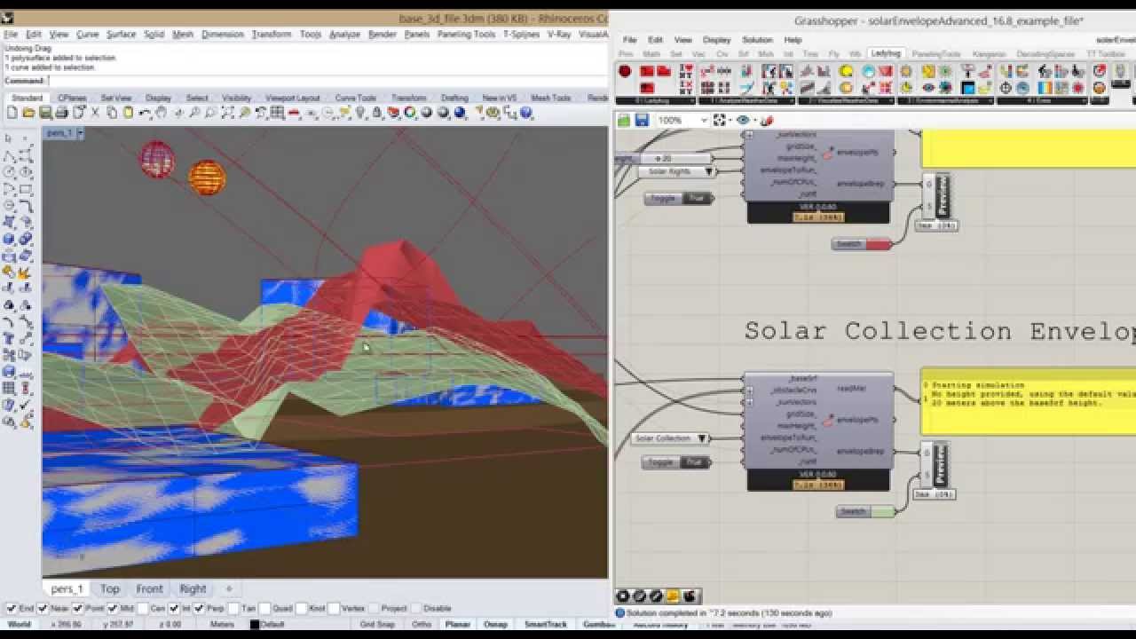 Ladybug - advanced solar envelope component tutorial