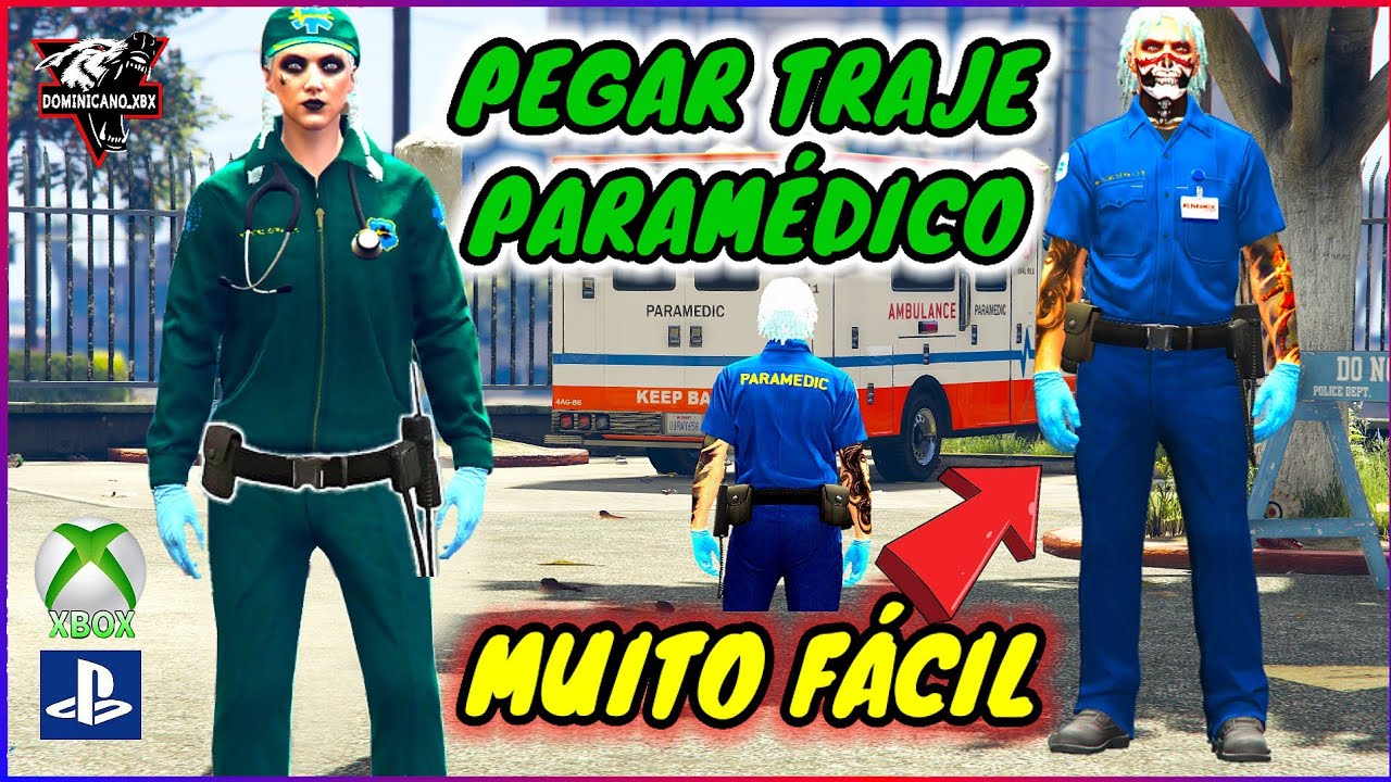 GTA 5 online: PEGAR TRAJE DO PARAMÉDICOS NOVO MÉTODO XBOX PS4/5 FÁCIL 😎