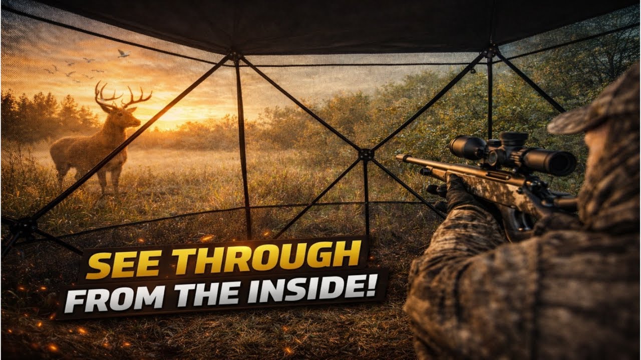 SEE THROUGH Ground Blind for Deer Hunting...Watch This Before You Buy [TideWe VisX Blind]