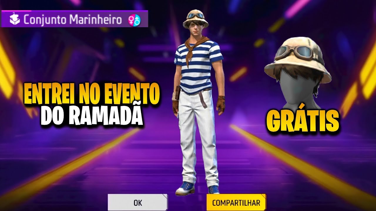 AI SIM!! ENTREI NO EVENTO DO RAMADÃ ANTECIPADO, PEGUE SEU CONJUNTO GRÁTIS NO FREE FIRE