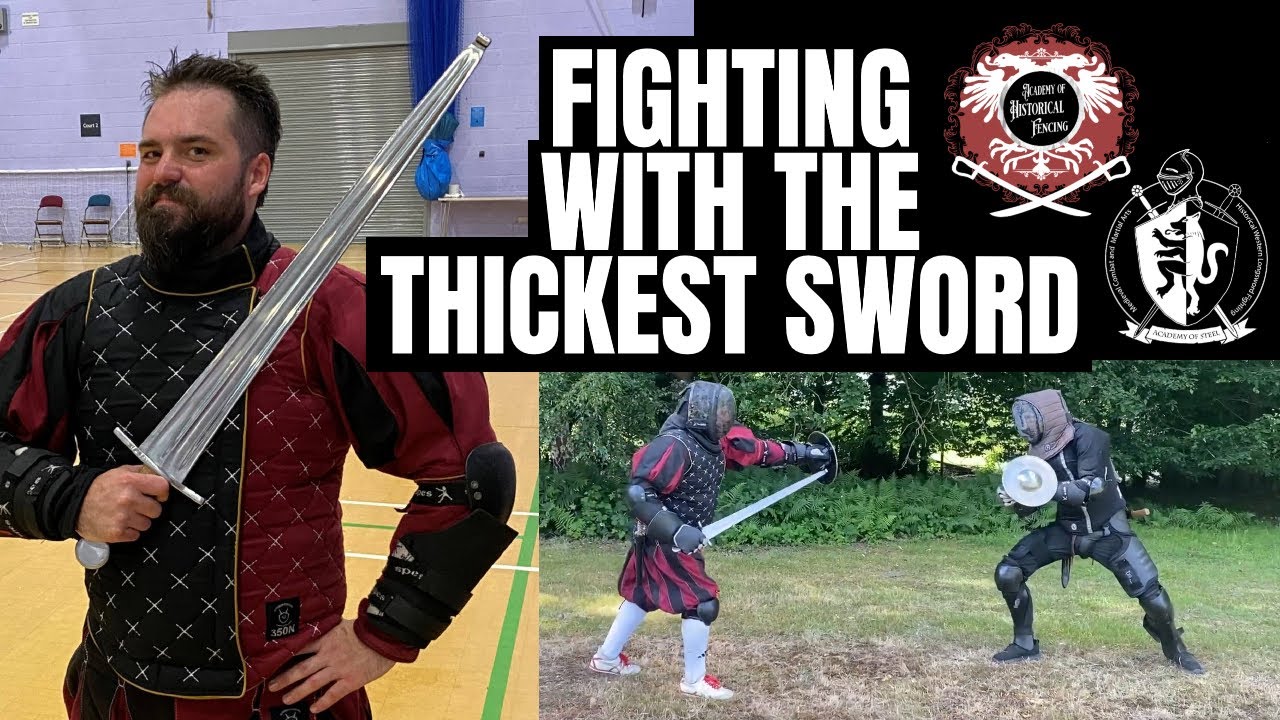Sword & Buckler Sparring with a THICK sword!