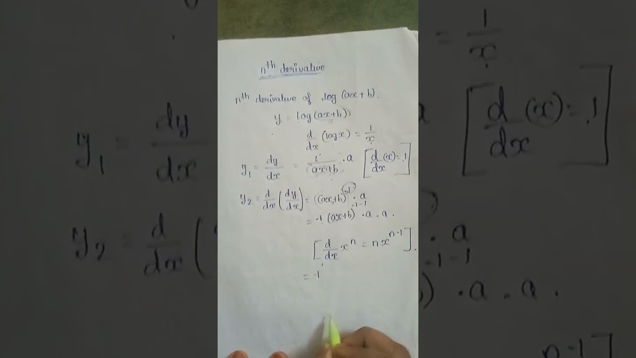 Ugtrb maths# nth derivative# unit -2#log(ax+b) # for all degree standard government exam🔥