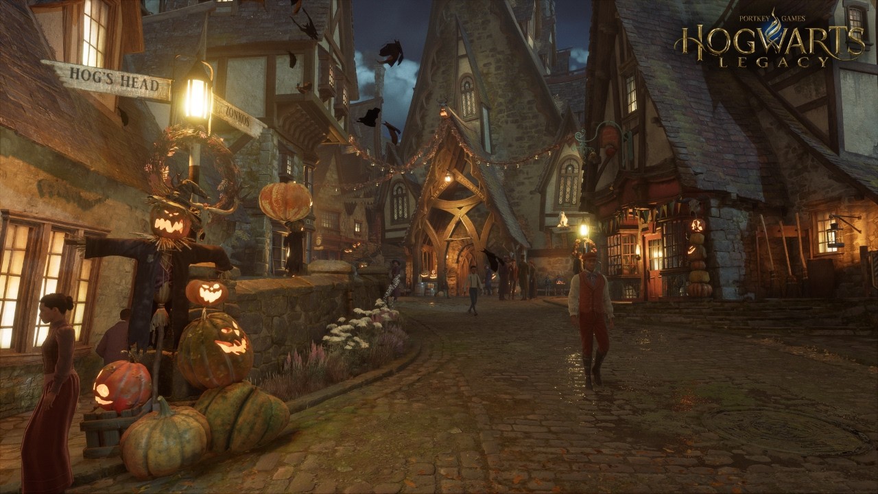 [4K] Relaxing Autumn Walk in Hogsmeade | First-Person Ambience & Music