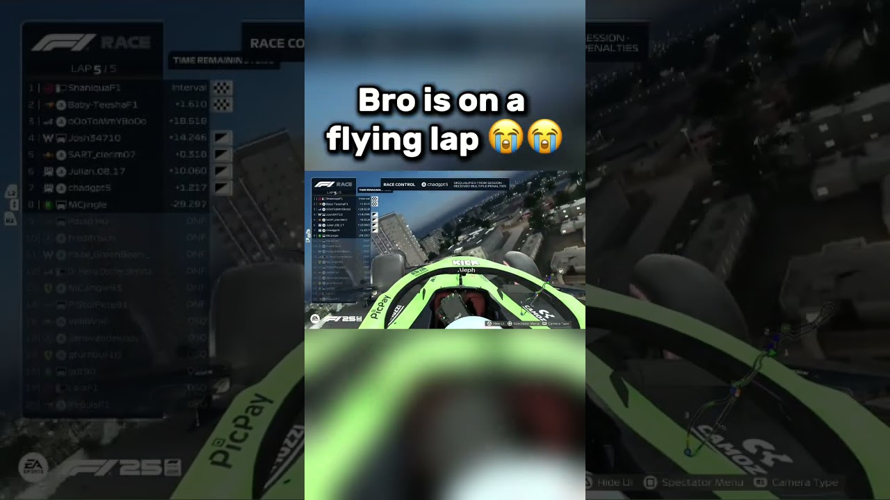&ldquo;I promise I&rsquo;m not in creative mode&rdquo; #f1 #f1game #gaming #racinggames #f125 #racing #simracing
