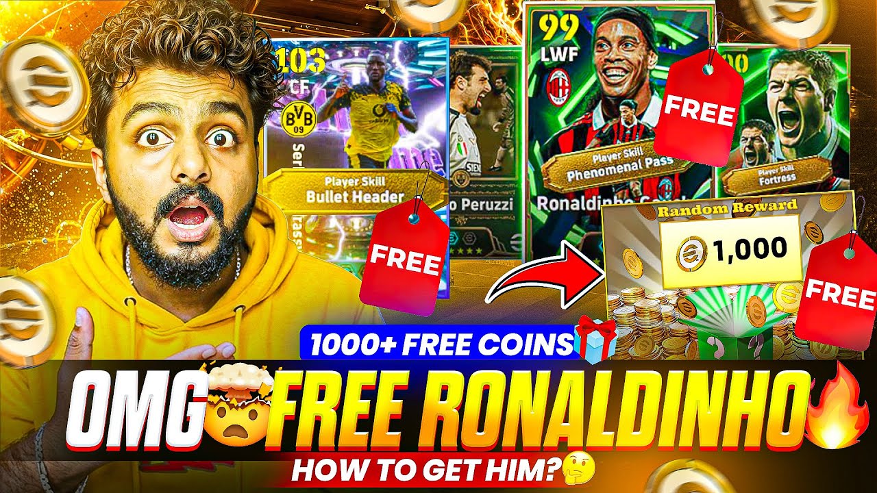 1000 FREE COINS🎁 HOW TO GET FREE RONALDINHO + GERRARD? 1 BILLION DOWNLOAD CAMPAIGN | PHASE 9 REWARD💥