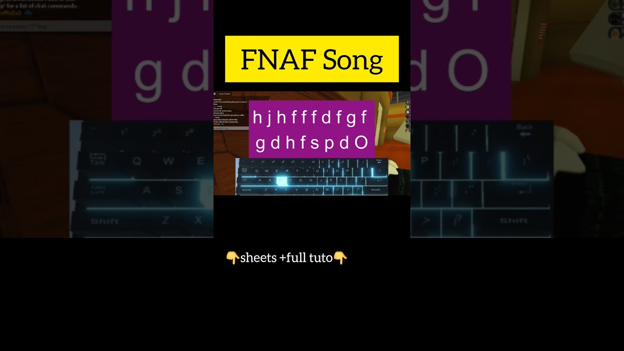 FNAF (VERY EASY Roblox Virtual Piano Tutorial)