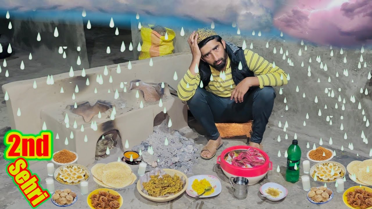 Tufani Barish & 2nd Sehri | Sab Ne Sehri Kar li Mein Akela Reh Geya 😨HAMZA SIDHU