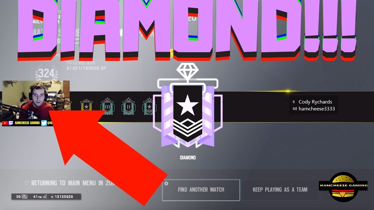 MY DIAMOND GAME!!!! - Rainbow Six Siege : Ranked
