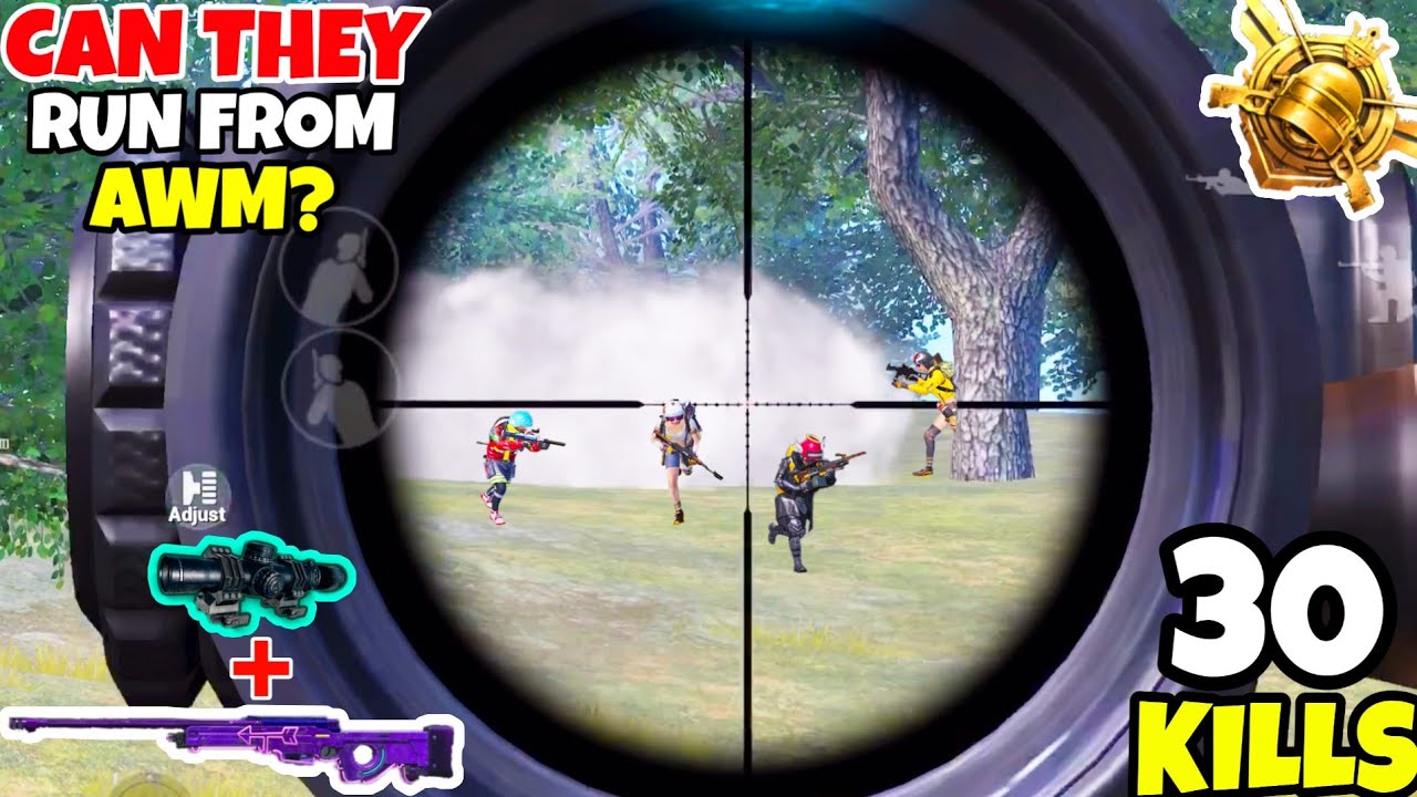 Enemies Tried To RUN And HIDE From My AWM in PUBG Mobile • (30 KILLS) • PUBGM (HINDI)