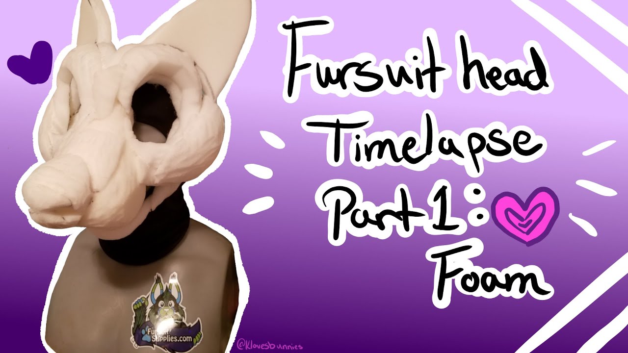 Fursuit Head Timelapse Part 1 : Foam