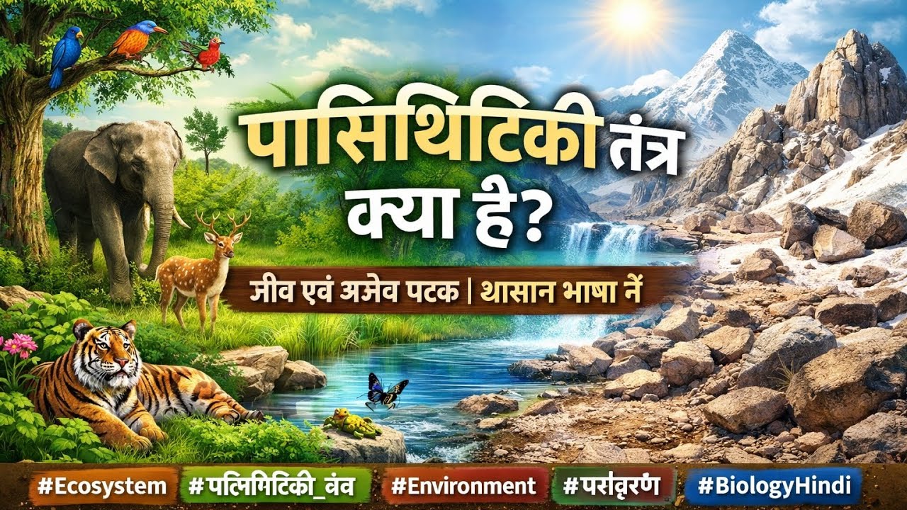 पारिस्थितिकी तंत्र (Ecosystem) क्या है? | जीव एवं अजैव घटक | आसान भाषा में #gk #ecosystem 