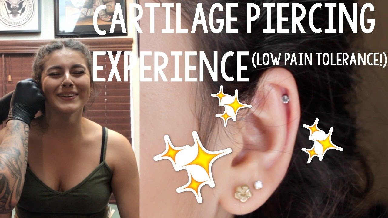 GETTING MY CARTILAGE PIERCING (LOW PAIN TOLERANCE)