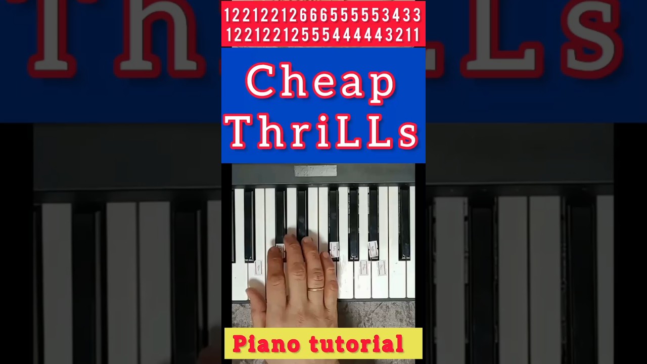 Sean Paul ft Sia cheap Thrills easy piano tutorial